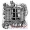 Deep Red Stamps Window Planter Rubber Cling Stamp 3 x 3 inches